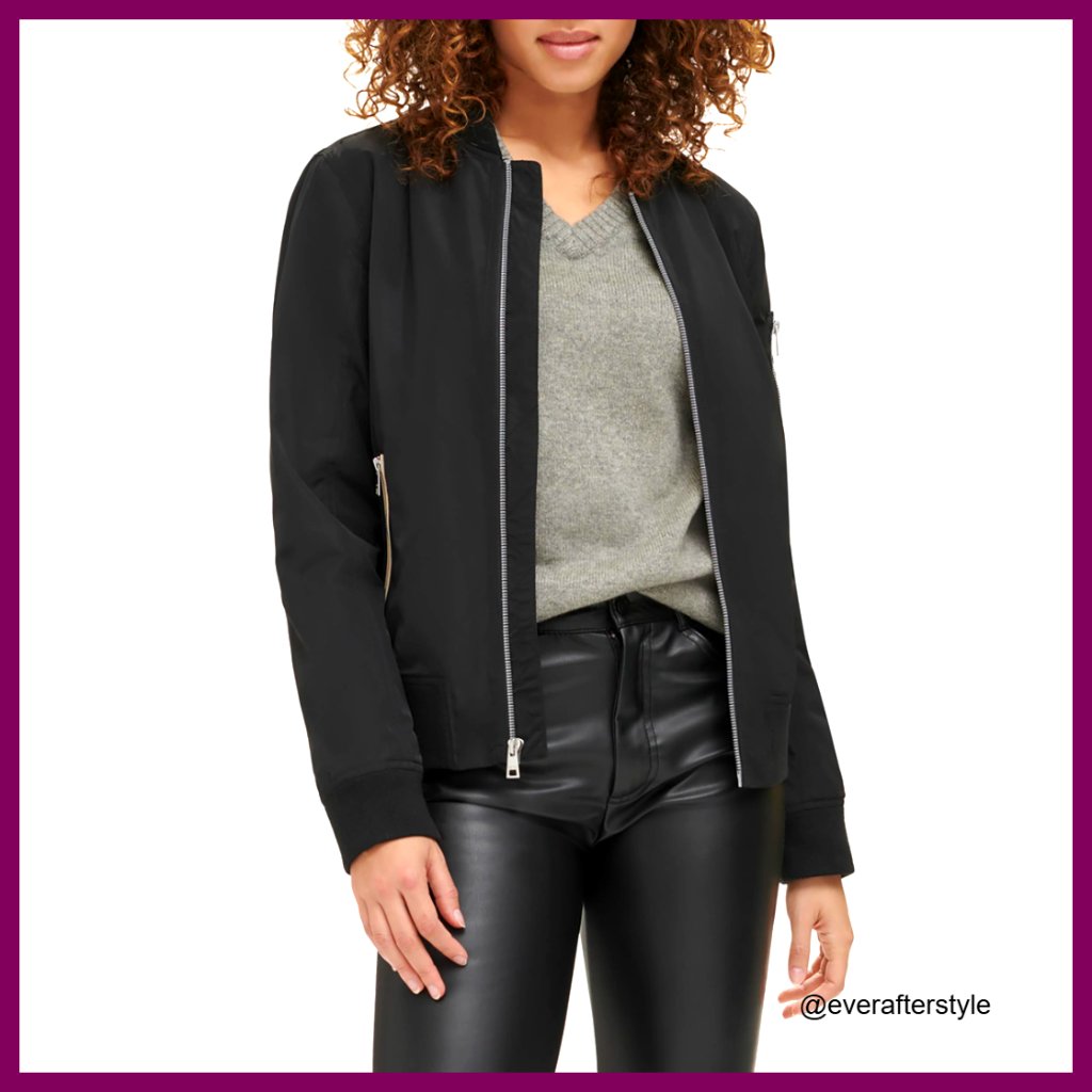 Classic Bomber Jacket Lightweight Polyester Retro Y2k Chic Casual Outerwear